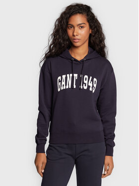 Gant Gant Džemperis ar kapuci Logo 4200661 Tumši zils Regular Fit