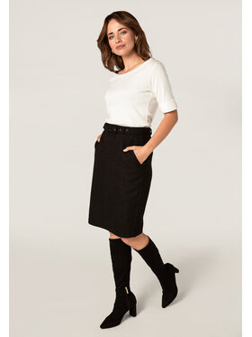 QUIOSQUE QUIOSQUE Sukňa 7TT002 Čierna Regular Fit