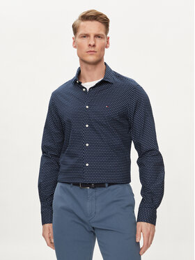 Tommy Hilfiger Tommy Hilfiger Πουκάμισο Circle MW0MW34649 Σκούρο μπλε Slim Fit