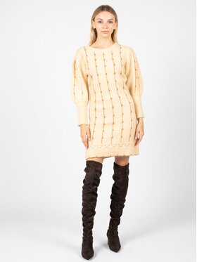 Silvian Heach Silvian Heach Každodenní šaty PGA22188VE Écru Slim Fit