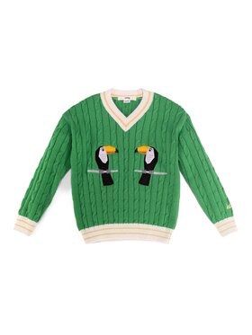 Kid story Kid story Sweter SBO_GP_1 Zielony Oversize