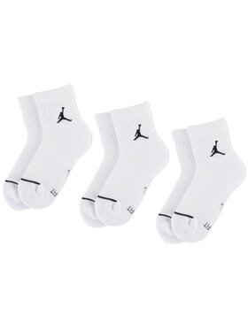 Nike Nike Комплект 3 чифта дълги чорапи мъжки SX5544 100 Бял