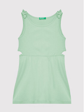 United Colors Of Benetton United Colors Of Benetton Rochie de vară 3HCGCV005 Verde Regular Fit