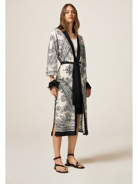 Oltre Oltre Kimono 2479J000717N0S1 Czarny Baggy Fit