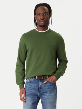 Tommy Hilfiger Tommy Hilfiger Pulóver Essential MW0MW37237 Zöld Regular Fit