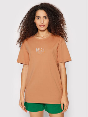N°21 N°21 T-Shirt 22E N2M0 F051 6322 Pomarańczowy Relaxed Fit