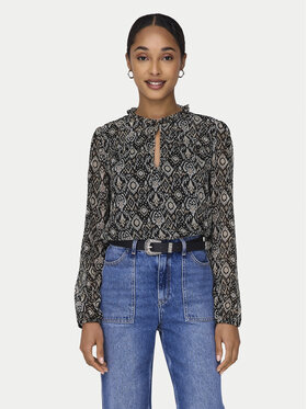 ONLY ONLY Majica Ditsy 15229700 Crna Regular Fit