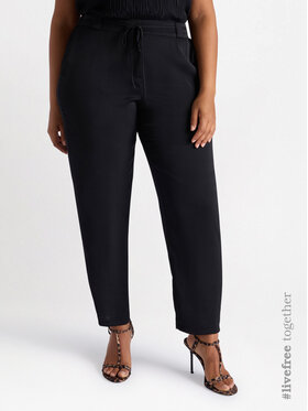 Fiorella Rubino Fiorella Rubino Spodnie materiałowe P132T004827N033 Czarny Regular Fit