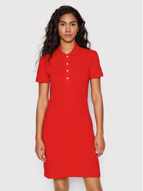 Lacoste Lacoste Sukienka codzienna EF5473 Czerwony Slim Fit