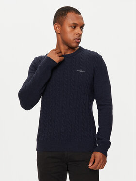 Aeronautica Militare Aeronautica Militare Džemper 242MA1484L417 Tamnoplava Regular Fit