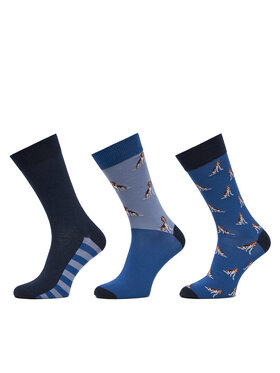 Barbour Barbour Dlhé ponožky Beagle Dog MGS0070BL71 Modrá