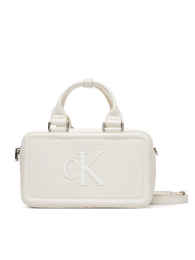 Calvin Klein Calvin Klein Ročna torba Bold Ck Bauletto Crossbody LV04F3411G Bela
