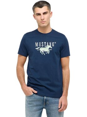 Mustang Mustang T-Shirt Style Austin Niebieski Regular Fit