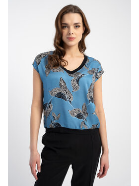 CLICK CLICK Bluzka 10-6856 Niebieski Relaxed Fit