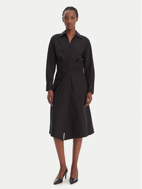 BOSS BOSS Rochie tip cămașă Drepill 50553673 Negru Regular Fit