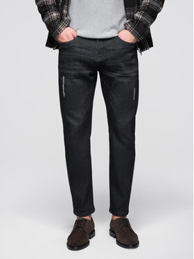 Ombre Ombre Jeansy OM-PADP-0241 Czarny Regular Fit