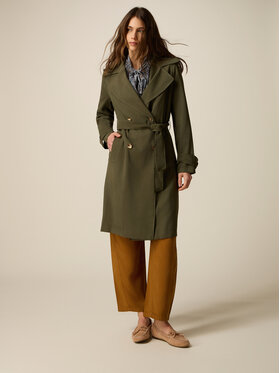 Oltre Oltre Cappotto invernale 0038R000539N035 Verde Baggy Fit