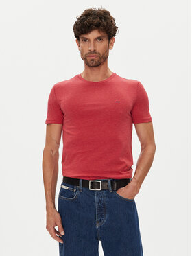 Tommy Jeans Tommy Jeans T-Shirt Jaspe DM0DM20363 Czerwony Slim Fit