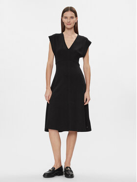 Tommy Hilfiger Tommy Hilfiger Rochie de zi WW0WW40731 Negru Regular Fit