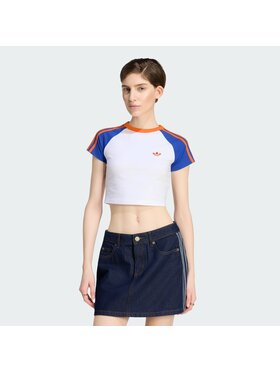 adidas adidas T-Shirt SST BABY TEE Biały Fitted Fit