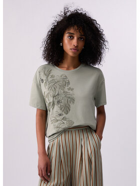 Liu Jo Liu Jo T-Shirt CA6330JS088P9639 Zielony Loose Fit