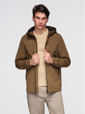 Ombre Ombre Kurtka przejściowa C638 Brązowy Regular Fit