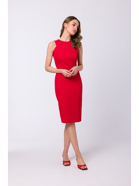Stylove Stylove Sukienka koktajlowa S342 Czerwony Regular Fit