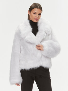 Patrizia Pepe Patrizia Pepe Кожено палто 2O0082/E036-W356 Сив Oversize