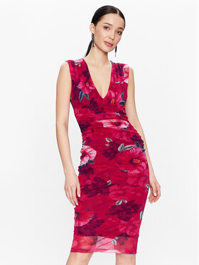 Pinko Pinko Koktejlové šaty Accaldato 101025 A0PK Bordó Slim Fit