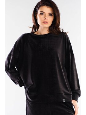 Awama Awama Bluza A410 Czarny Basic Fit