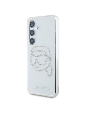 KARL LAGERFELD KARL LAGERFELD Etui na telefon Rhinestones Karl Head Logo Przezroczysty