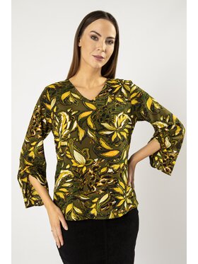 QUIOSQUE QUIOSQUE Bluzka 19-TK-212 Zielony Regular Fit