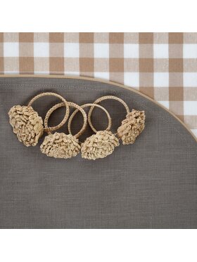 Roseberry Home Roseberry Home Obrączka na serwetki Beige Flower Ring Beżowy