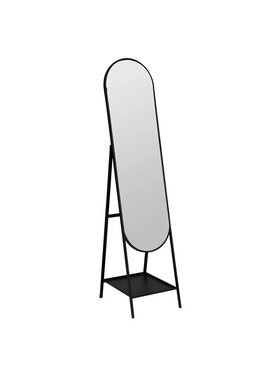 MIAhome MIAhome Lustro stojące w metalowej ramie 160 cm Czarny