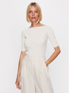 Weekend Max Mara Weekend Max Mara Bluza Soraia 23536606 Écru Slim Fit