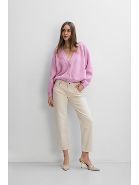 Fobya Fobya Kardigan F2117 Różowy Basic Fit