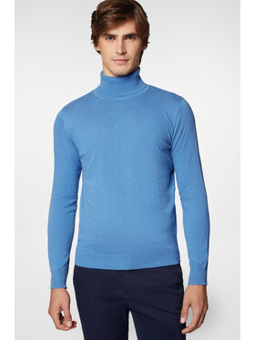 Próchnik Próchnik Golf Golf Błękitny Bawełniany PM5 SW073224000028 Niebieski Slim Fit