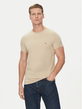 Tommy Hilfiger Tommy Hilfiger Tricou MW0MW10800 Bej Slim Fit
