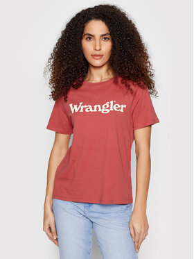 Wrangler Wrangler T-Shirt W7N4GHXGH Czerwony Regular Fit