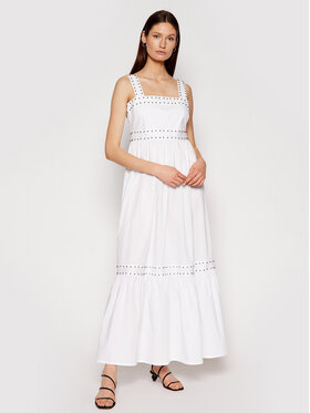 TWINSET TWINSET Лятна рокля 211TT2480 Бял Regular Fit