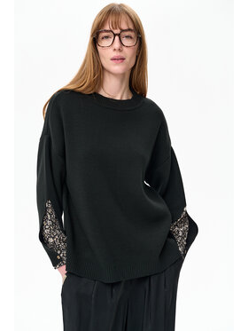 blue shadow blue shadow Sweter Celeste Czarny Regular Fit