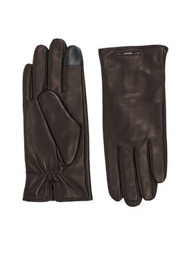 Calvin Klein Calvin Klein Vyriškos Pirštinės Modern Bar Leather Gloves K50K511017 Juoda