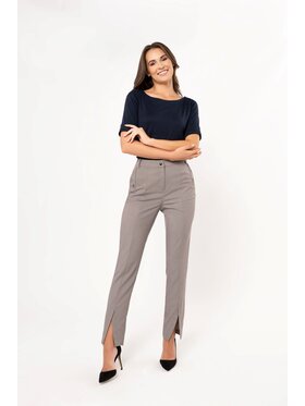 QUIOSQUE QUIOSQUE Dámské kalhoty 3Sm001 Šedá Regular Fit
