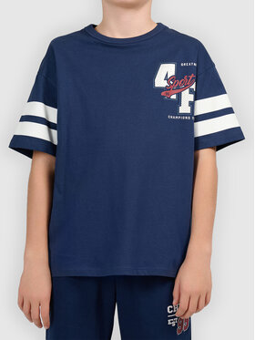 4F 4F T-Shirt 4FJWAW26TTSHM3510-31S Granatowy Regular Fit