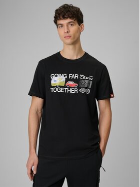 4F 4F T-Shirt 4FRSS26TTSHM3810-20S Czarny Regular Fit