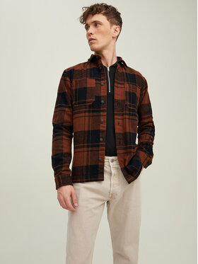 Jack&Jones Jack&Jones Риза Logan 12211401 Кафяв Regular Fit