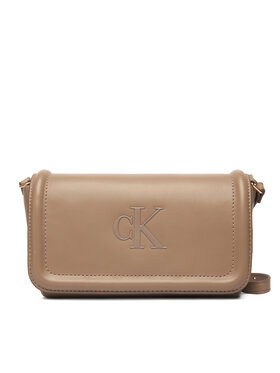 Calvin Klein Calvin Klein Ročna torba Bold Ck Flap Crossbody LV04F1027G Rjava