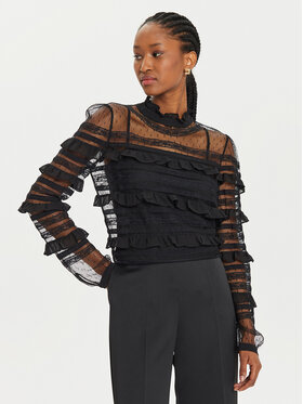 TWINSET TWINSET Särkpluus 241TP2041 Must Regular Fit