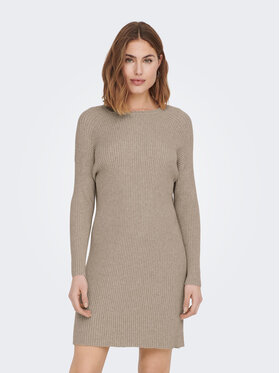 ONLY ONLY Úpletové šaty Fia Katia 15259280 Béžová Regular Fit