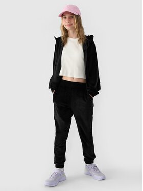 4F 4F Teplákové nohavice 4FJWAW24TTROF753-20S Čierna Regular Fit